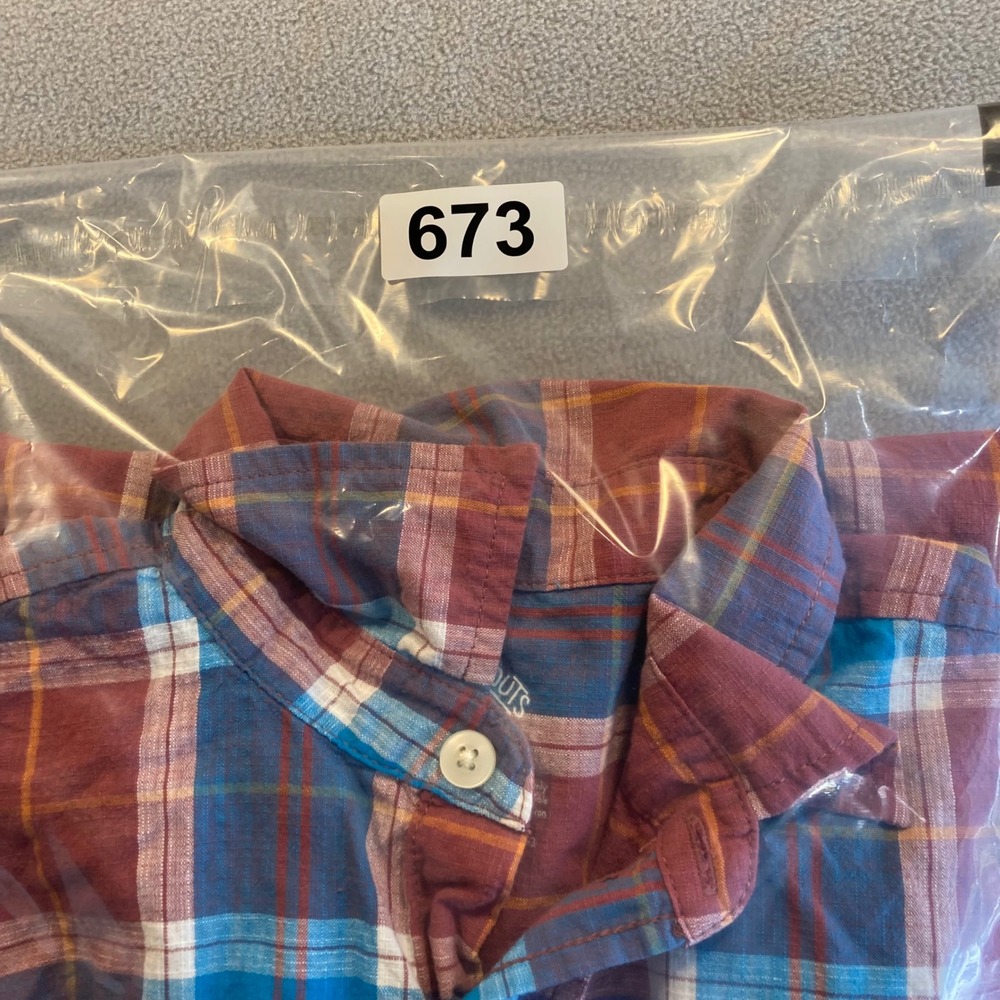 Thereabouts Button-Down Shirt Boys Extra Large Blue Maroon Plaid No Stretch - Picture 9 of 9